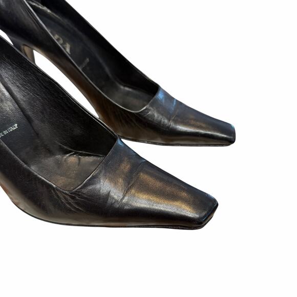 Vintage Prada Black Leather Heels Womens Size 38.5 / US 8.5 AS IS FLAWED - Picture 5 of 11